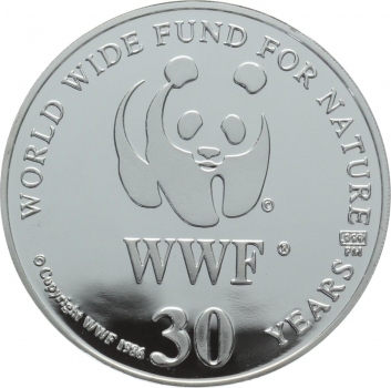 WWF Feinsilbermedaille "Säbelantilope"